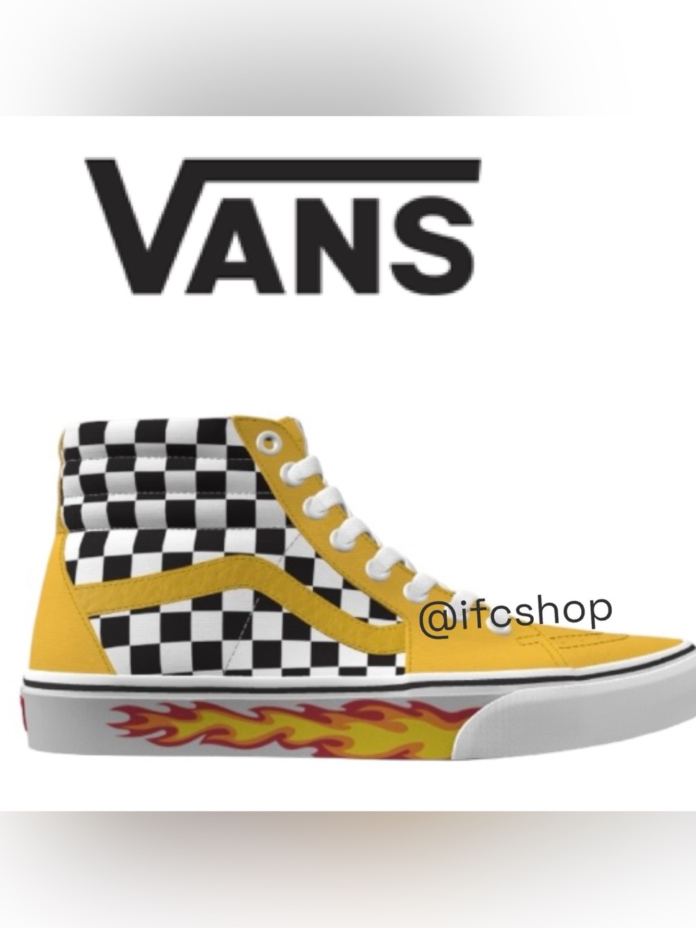 Vans Customs Sk8-Hi Checkerboard Shoe 6.5